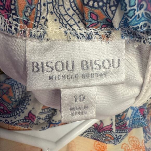 Bisou Bisou Women’s Michelle Bohbot Tank Scarf Slip Dress Chain Link Neck Sz 10 - Picture 7 of 12